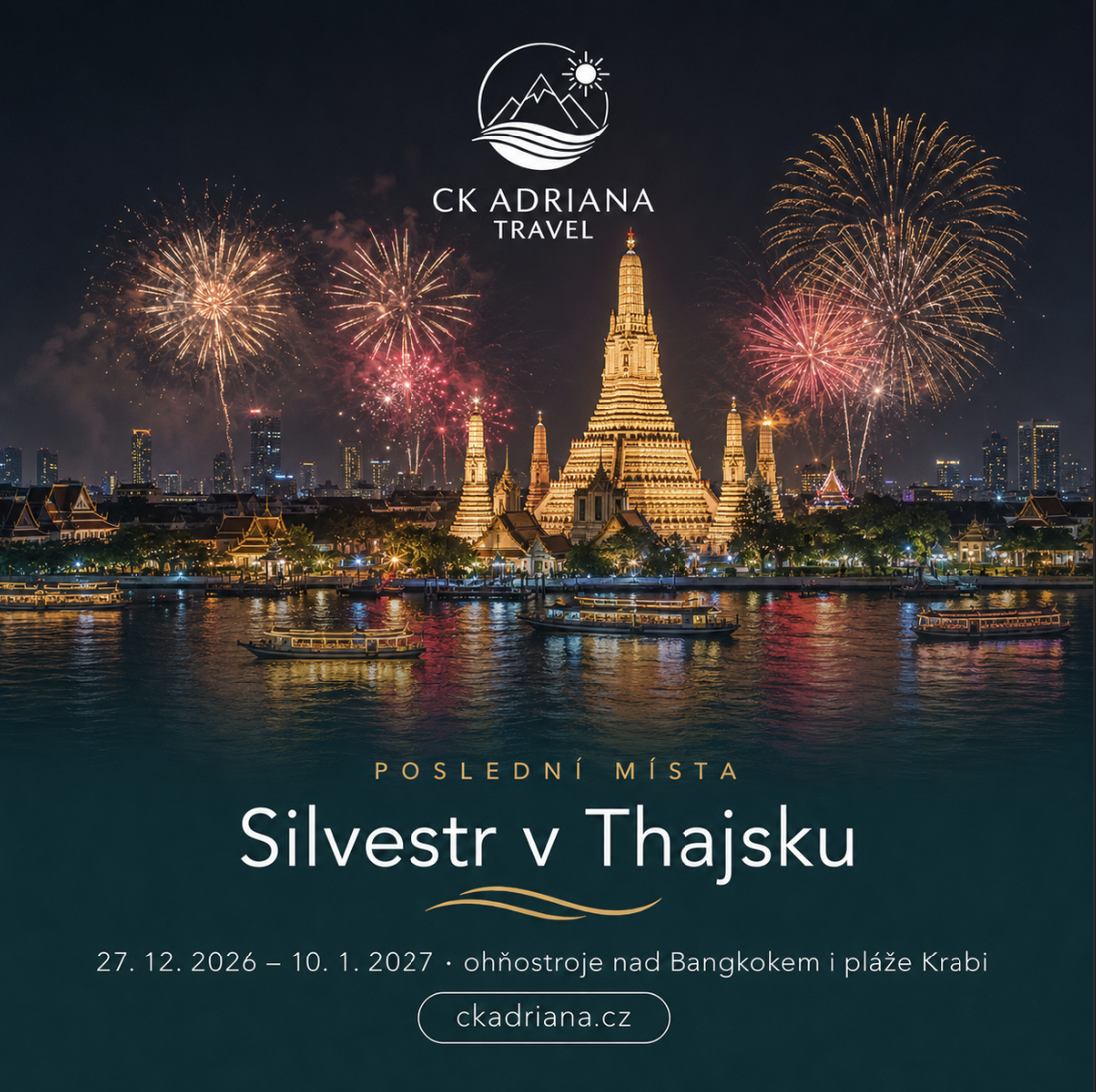 Reklamní vizuál Silvestr v Thajsku